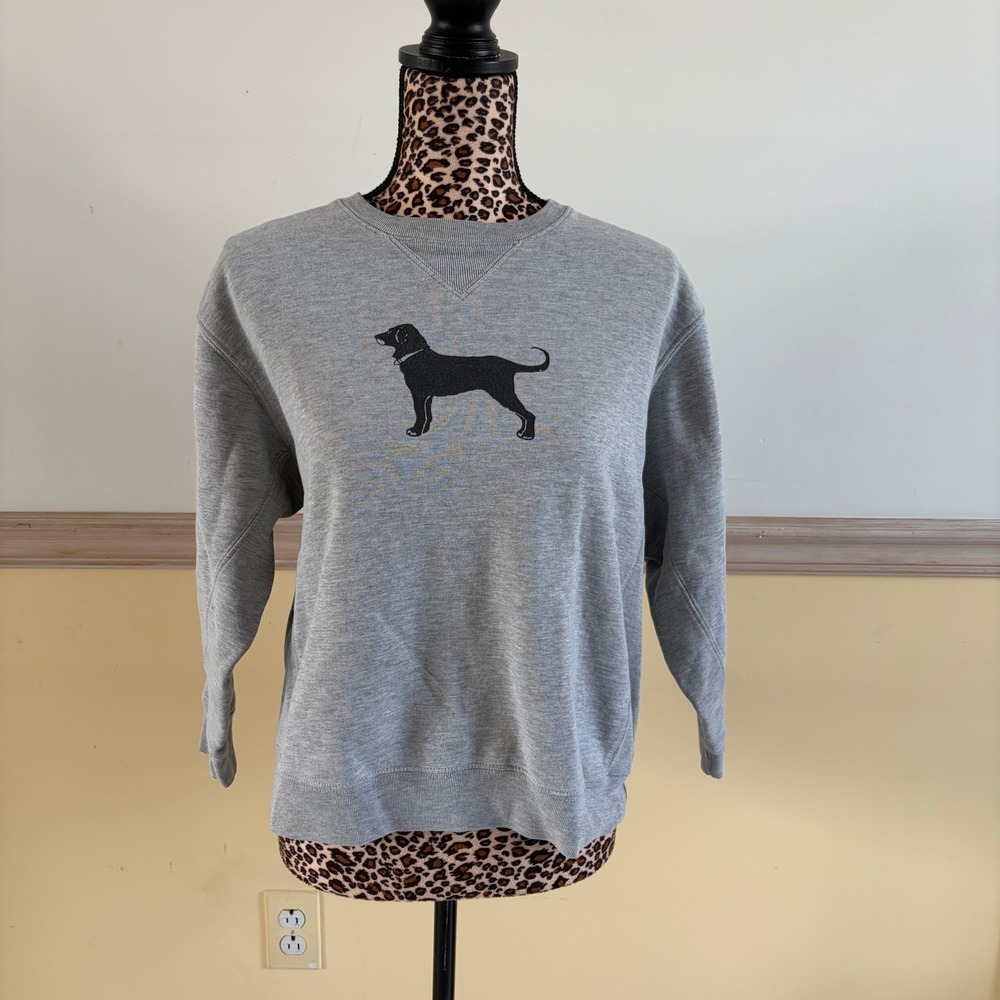 The Black Dog Vintage Kids Large Gray Crewneck Sweatshirt Logo Pullover RN109270